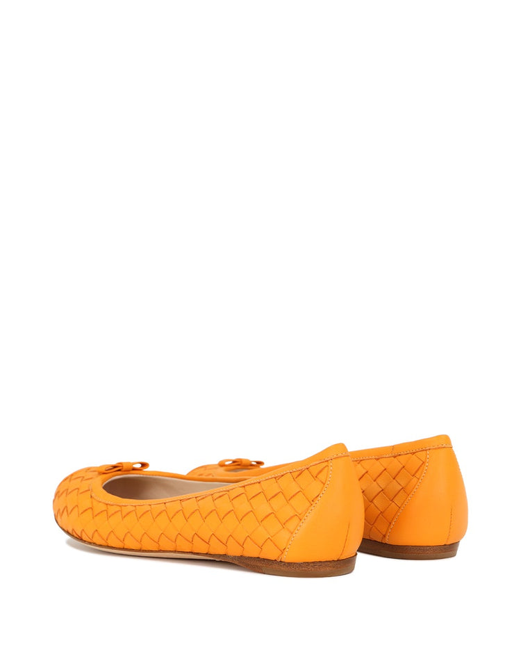 Leather Woven Flats