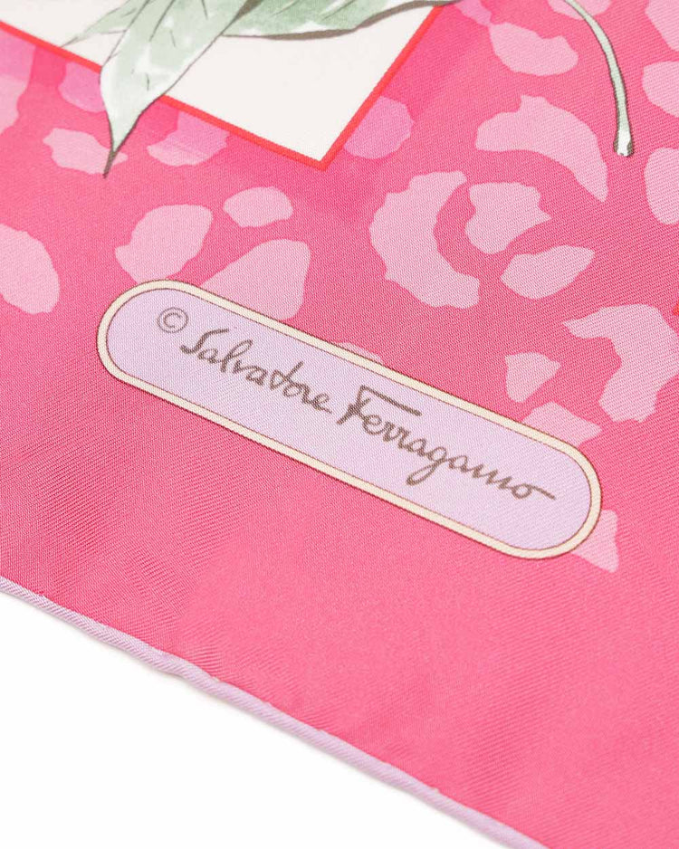 Letters Printing Silk Scarf