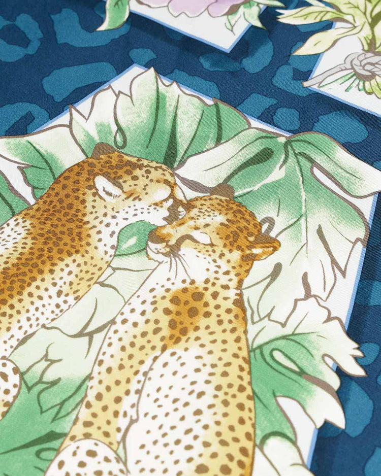 Letters Printing Silk Scarf