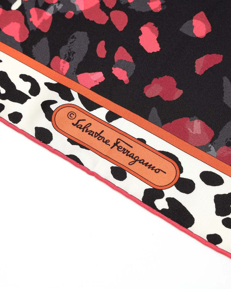 Leopard Printing Silk Scarf