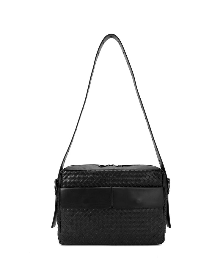 VN Leather Messenger Bag