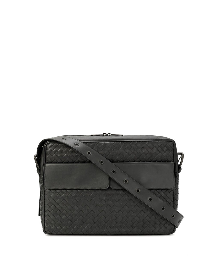 VN Leather Messenger Bag
