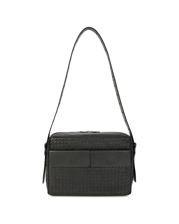 VN Leather Messenger Bag
