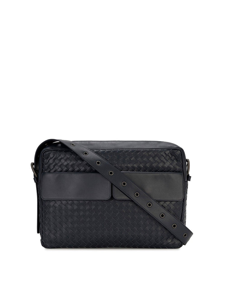 VN Leather Messenger Bag