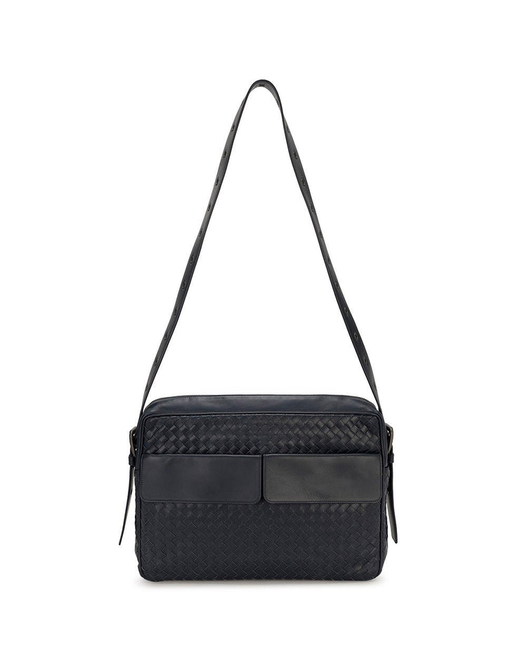 VN Leather Messenger Bag