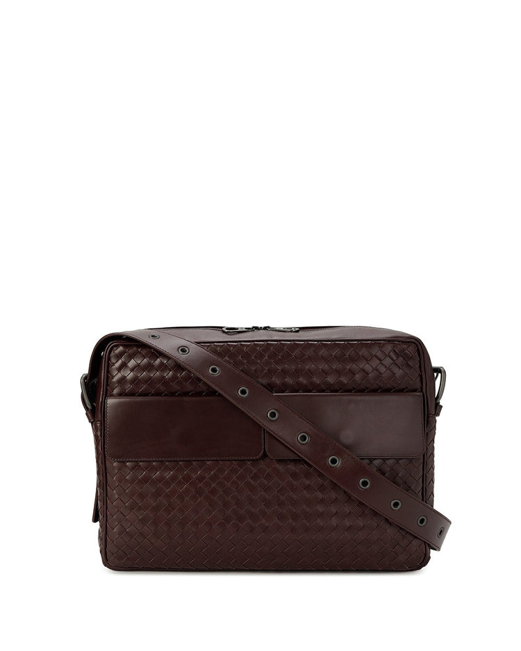 VN Leather Messenger Bag