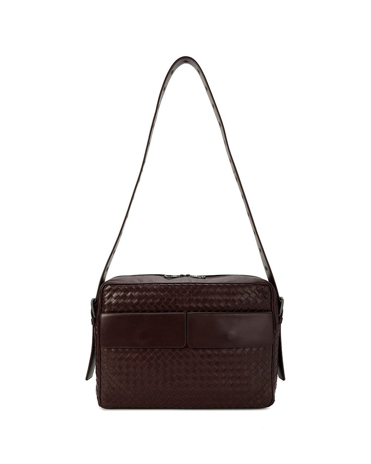 VN Leather Messenger Bag
