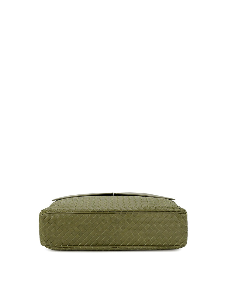 VN Leather Messenger Bag