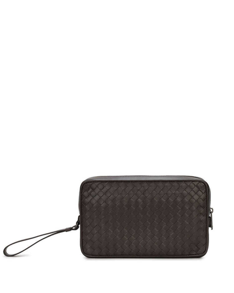 Intrecciato Leather Clutch