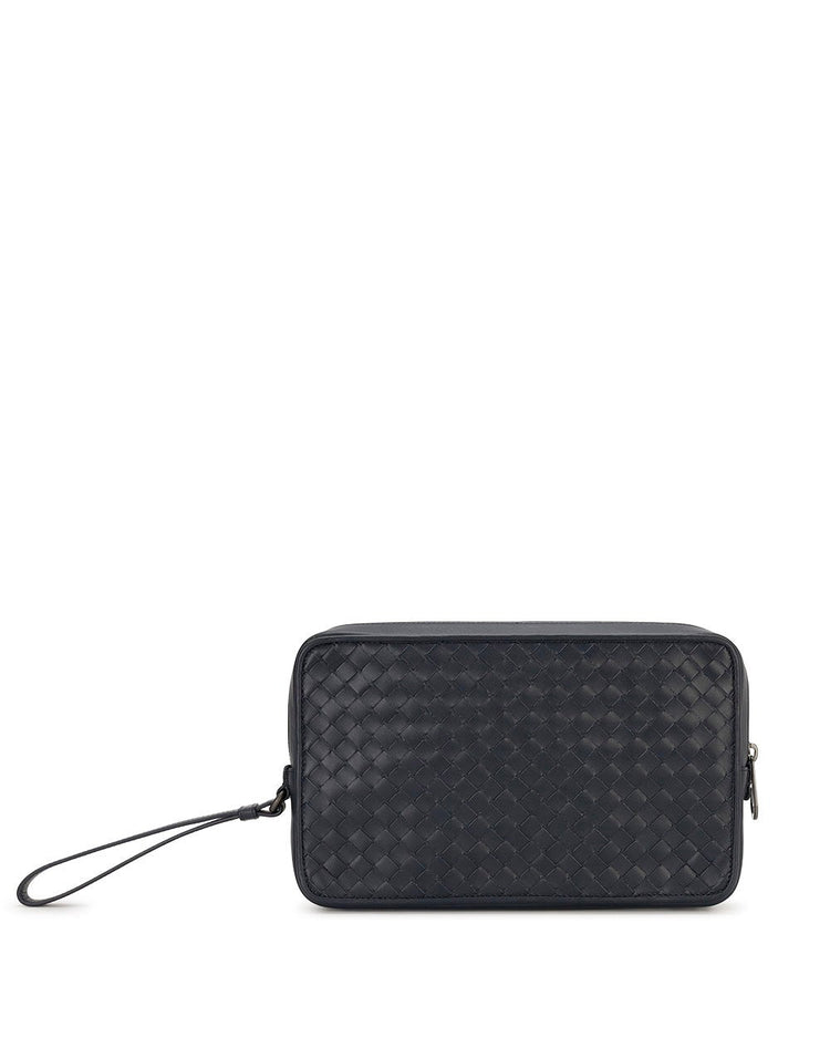 Intrecciato Leather Clutch