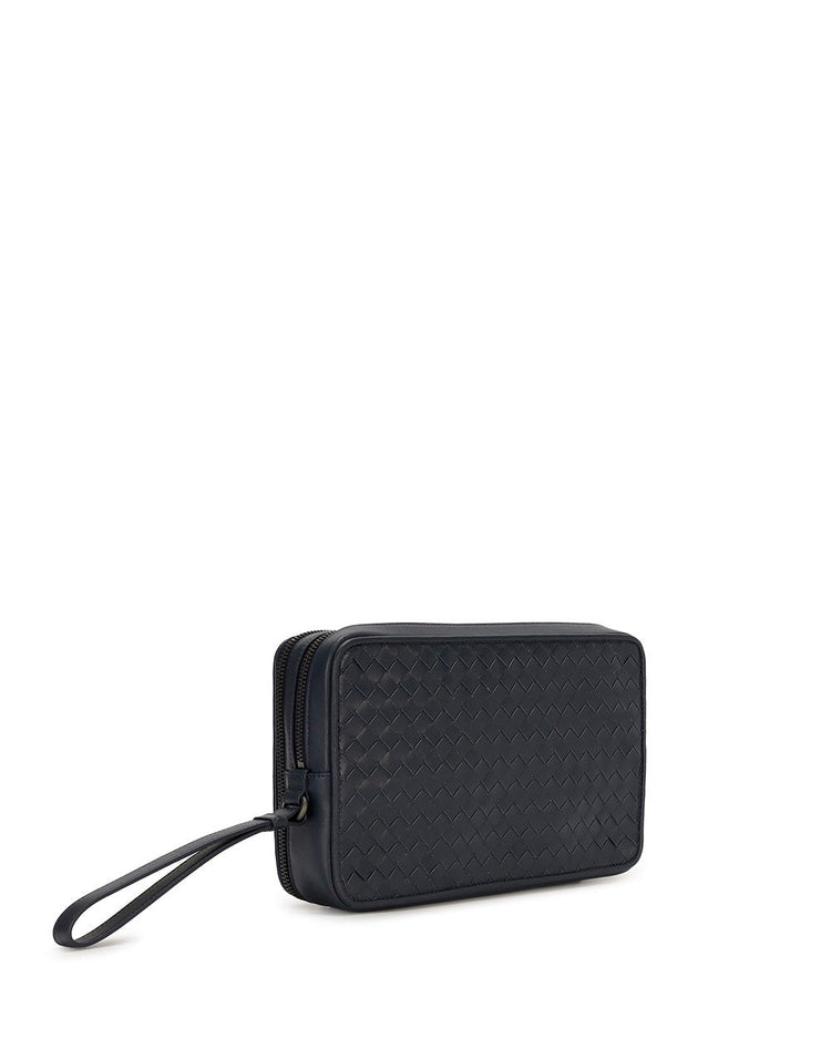 Intrecciato Leather Clutch
