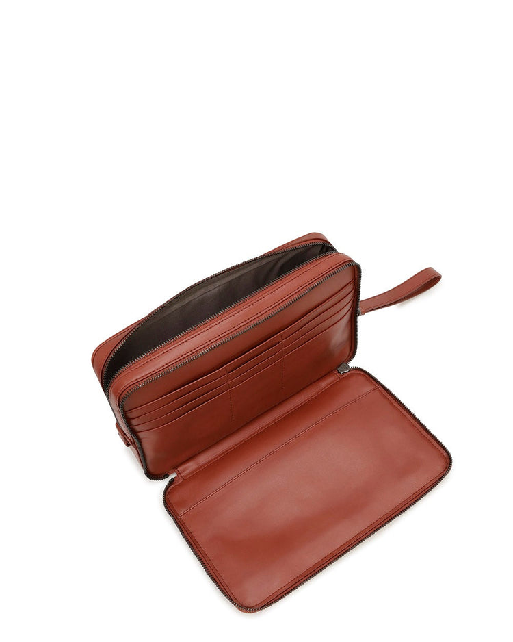 Intrecciato Leather Clutch
