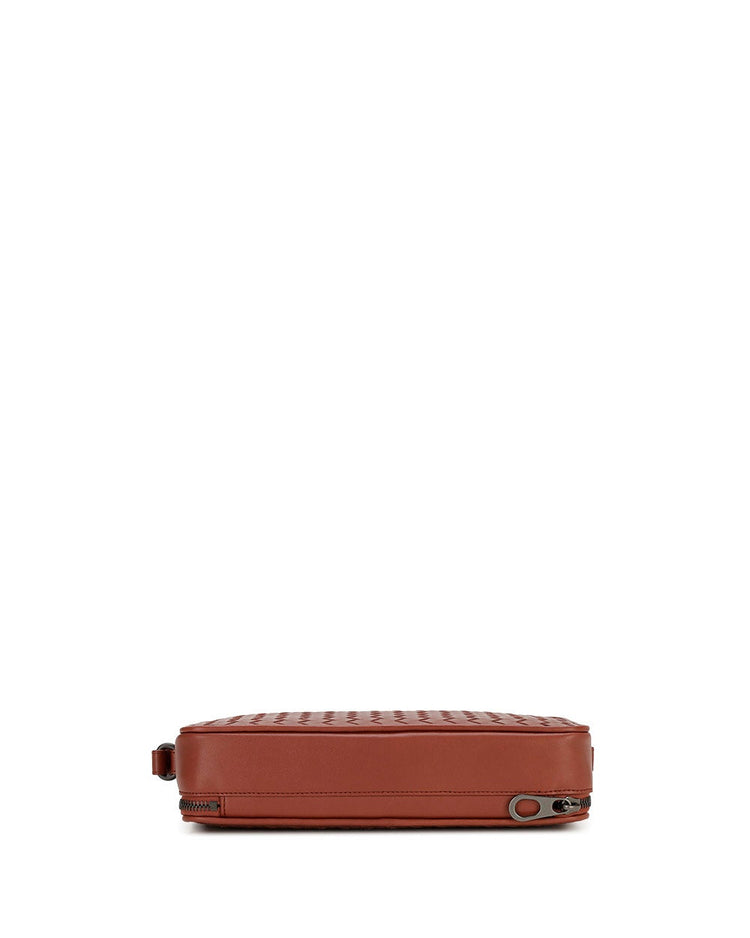 Intrecciato Leather Clutch