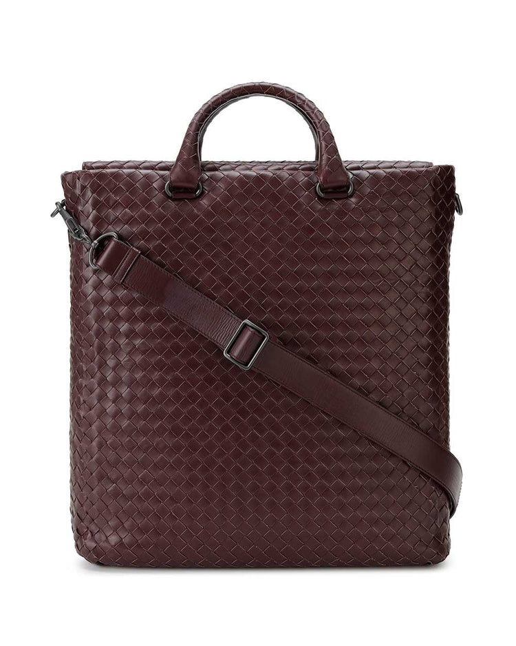 Woven Calf Leather Briefcase