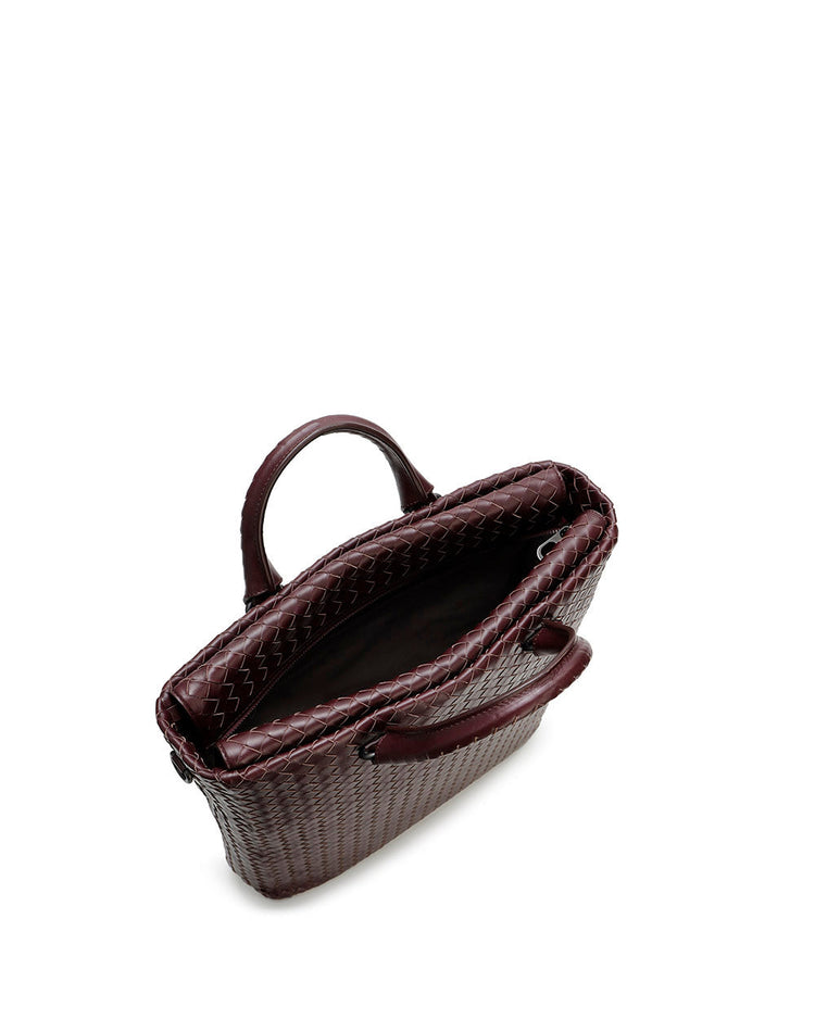 Woven Calf Leather Briefcase