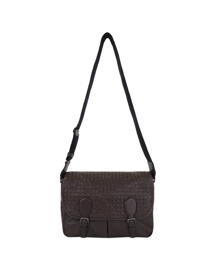 Intrecciato Leather Crossbody Bag