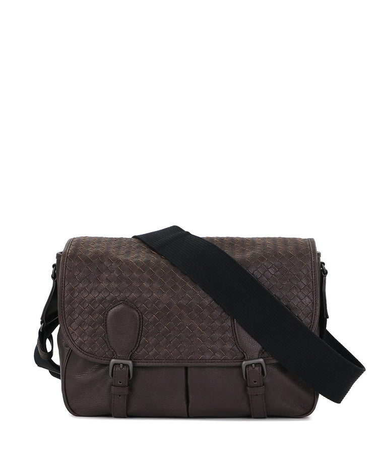 Intrecciato Leather Crossbody Bag