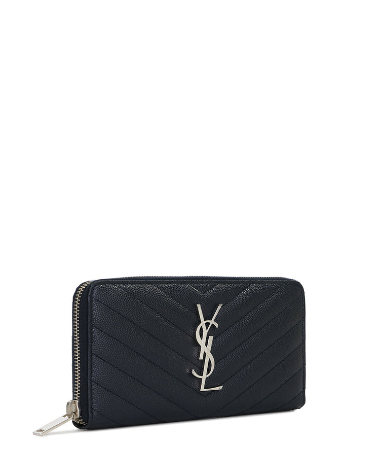 Monogram Zip Around Wallet in Grain de Poudre