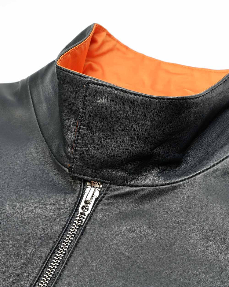 Leather Bomber Jacket
