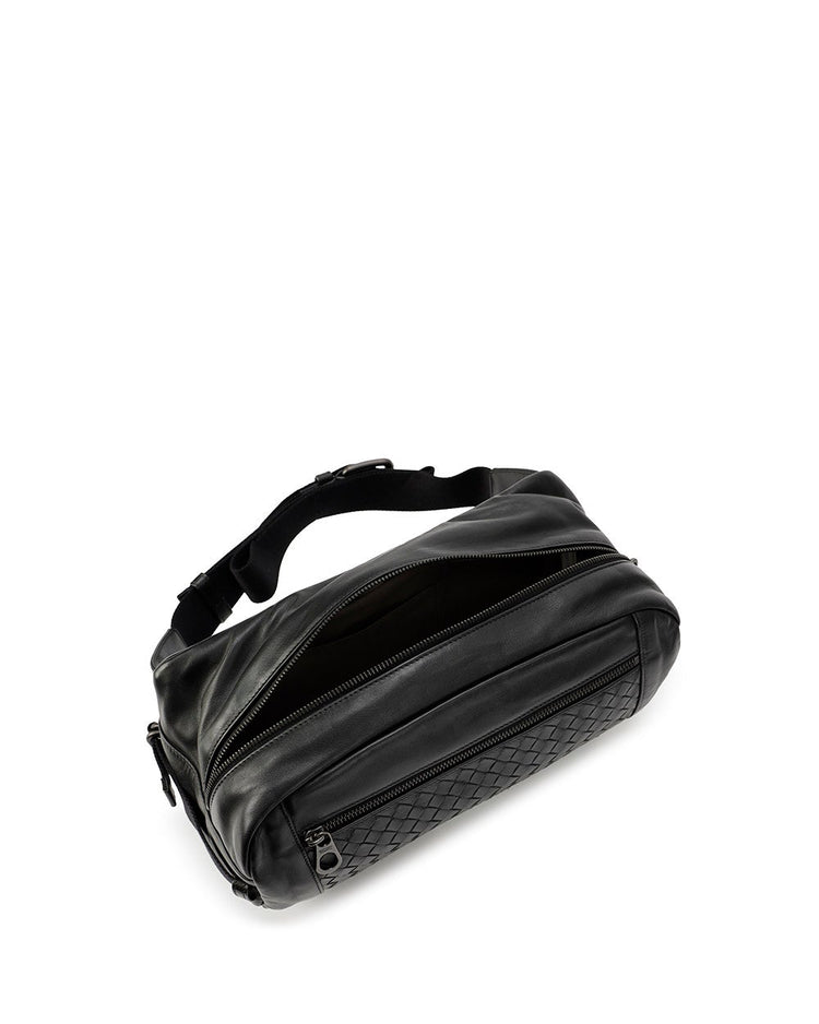 Intrecciato Leather Belt Bag