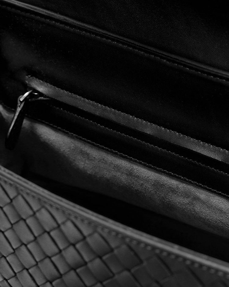 Woven Leather Shoulder Bag