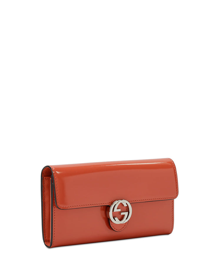 Double G Leather Long Wallet