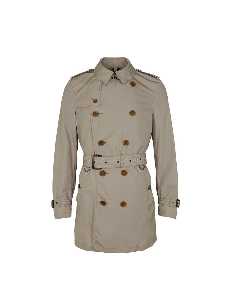 Mid-Length Double-Breasted Trench Coat