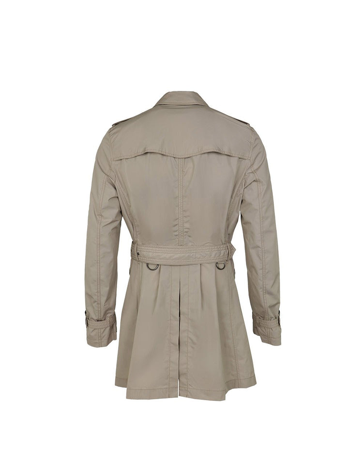 Mid-Length Double-Breasted Trench Coat