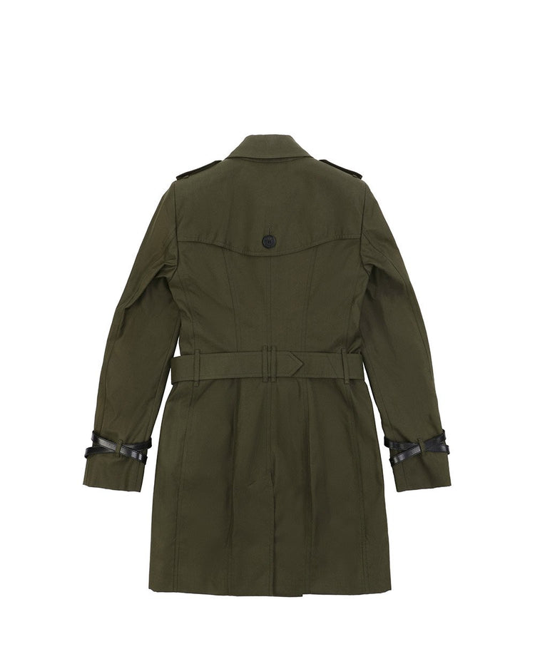 Double-Breasted Mid-Length Trench Coat