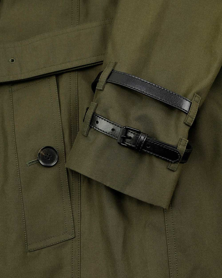 Double-Breasted Mid-Length Trench Coat