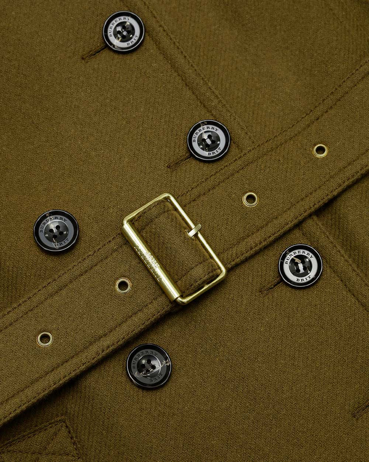 Mid-Length Double-Breasted Trench Coat