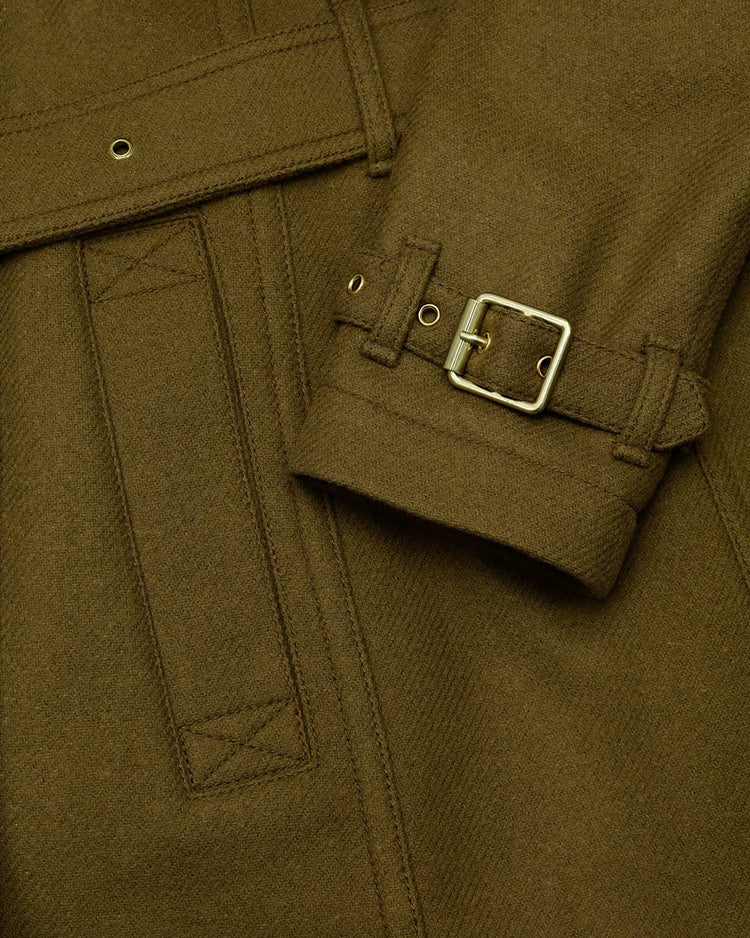 Mid-Length Double-Breasted Trench Coat