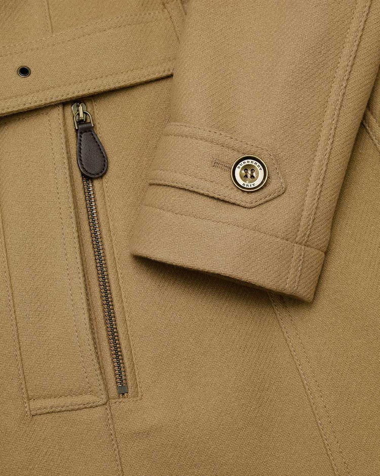 Mid-Length Double-Breasted Trench Coat