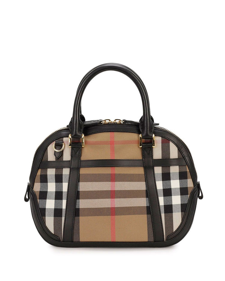 Check Canvas & Leather Crossbody Bag - ISSI Outlet