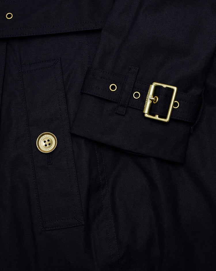 Mid-Length Double-Breasted Trench Coat