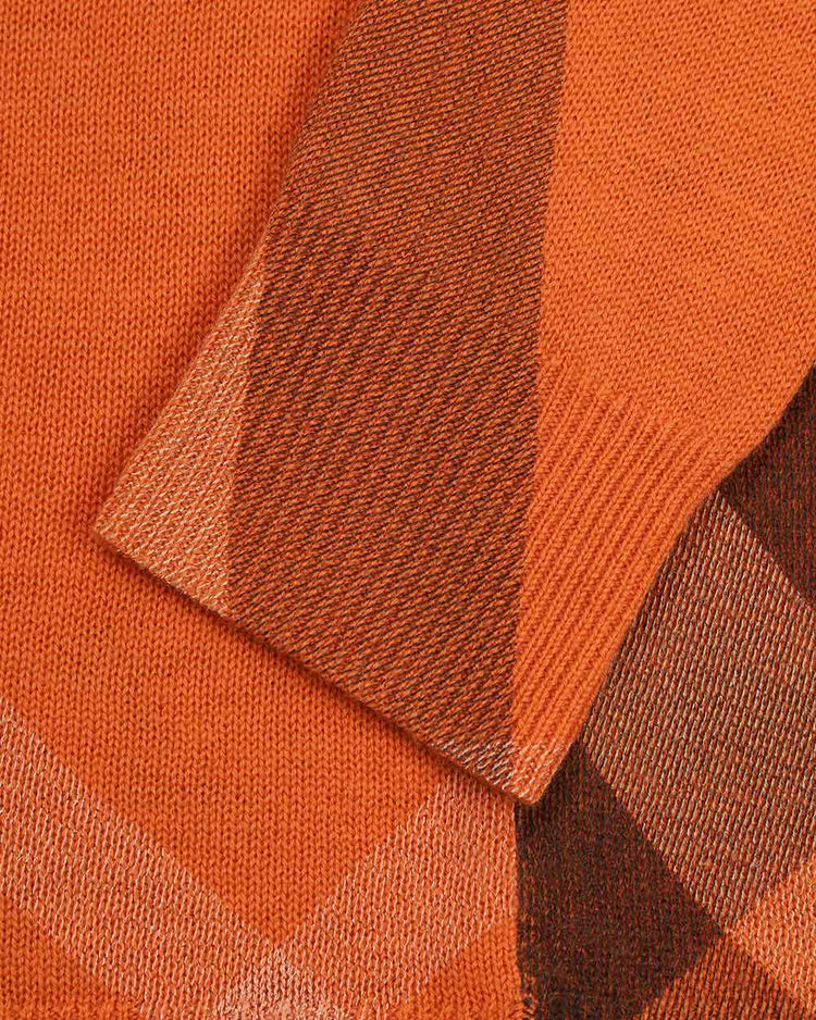 Classic Check Knitted Coat - ISSI Outlet