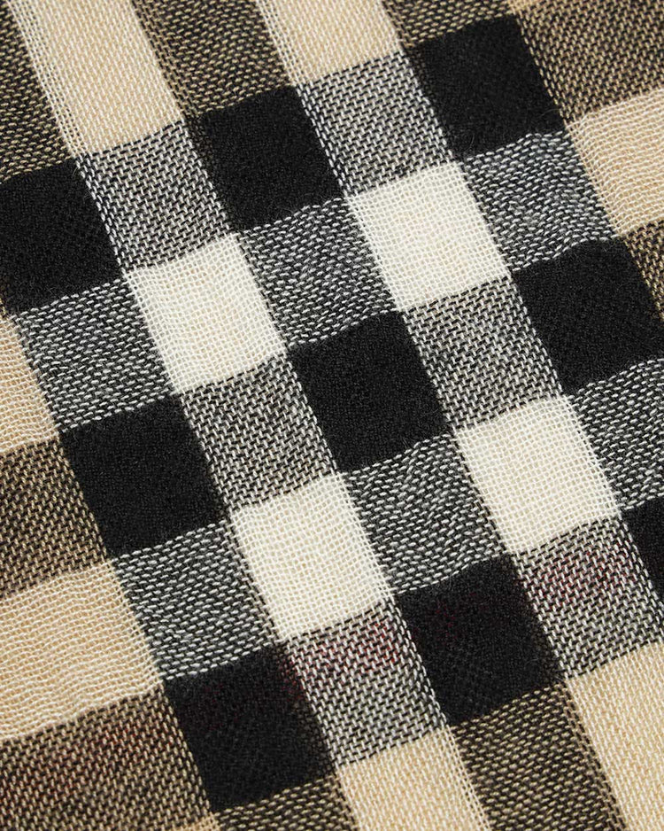 Cashmere Check Scarf - ISSI Outlet