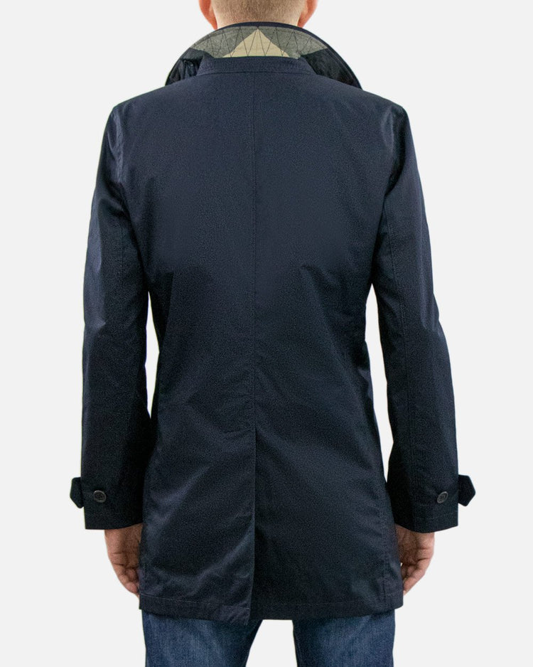 Cotton Blue Long Trench Coat - ISSI Outlet