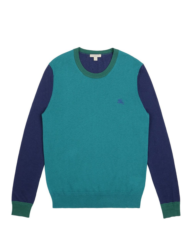 Colour Block Cashmere Cotton Sweater
