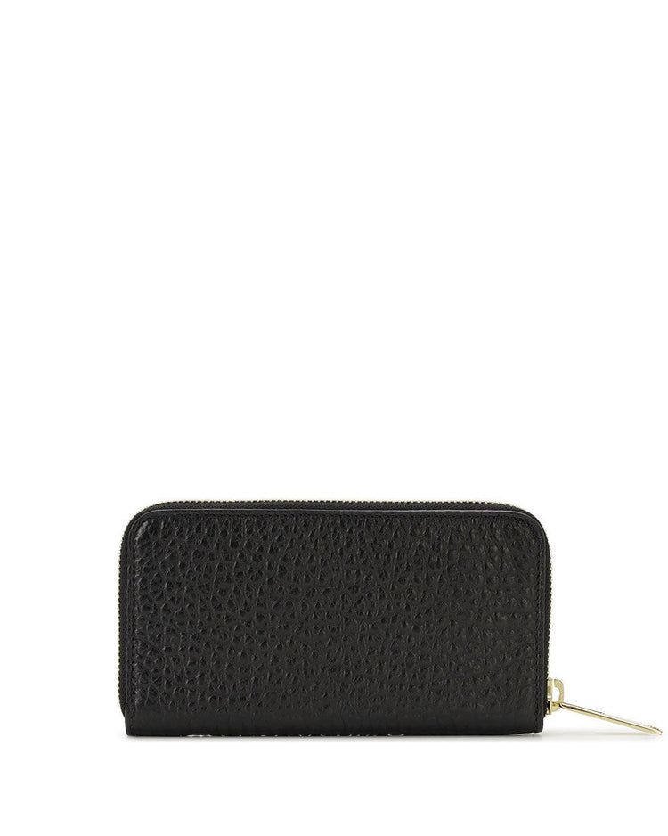 Leather Zipper Long Wallet