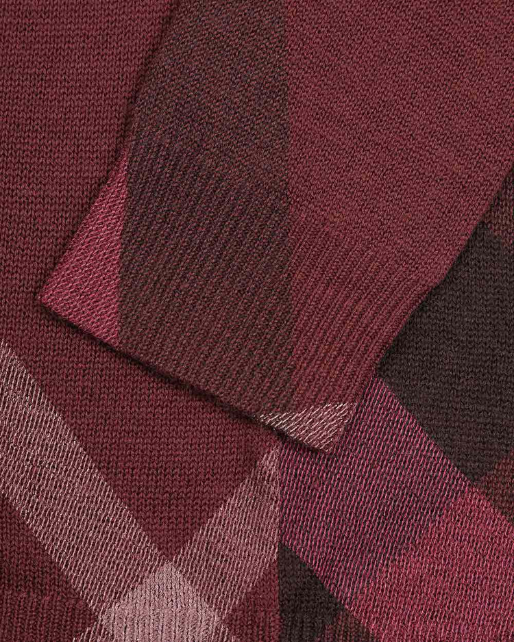 Classic Check Knitted Coat - ISSI Outlet