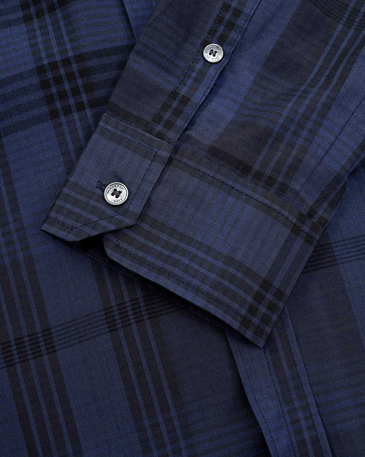 Check Cotton Long-Sleeves Shirt - ISSI Outlet