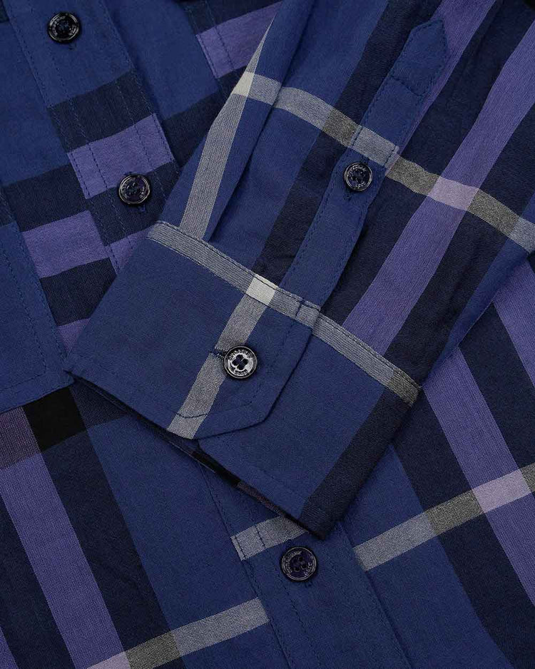 Check Cotton Long-Sleeves Shirt - ISSI Outlet