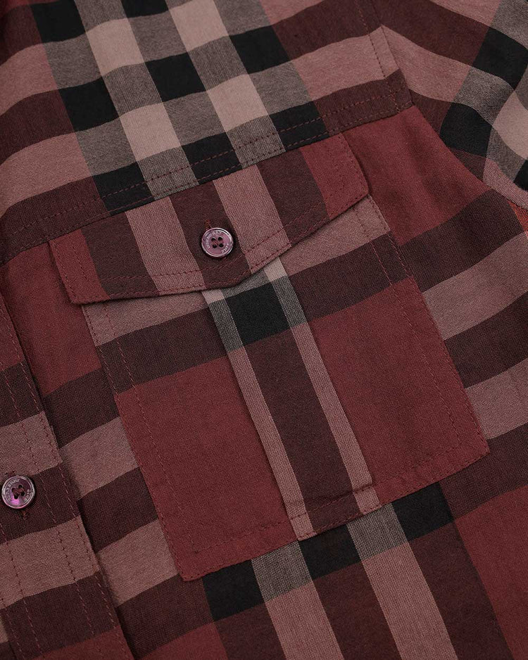 Check Cotton Long-Sleeves Shirt - ISSI Outlet