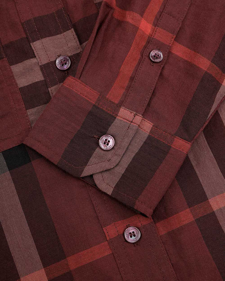 Check Cotton Long-Sleeves Shirt - ISSI Outlet