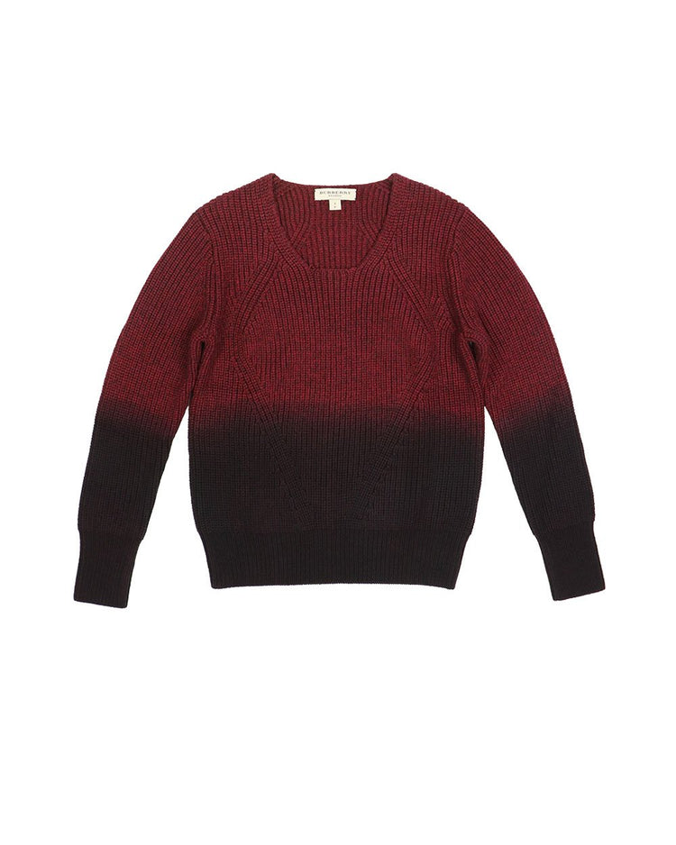 Gradient Wide Round-Neck Sweater