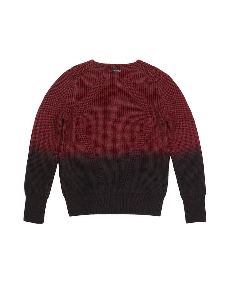 Gradient Wide Round-Neck Sweater