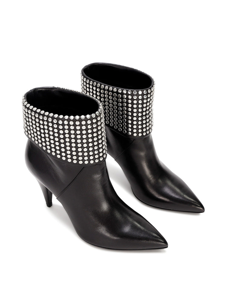 Rivet High Heel Ankle Boots
