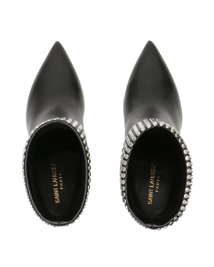 Rivet High Heel Ankle Boots