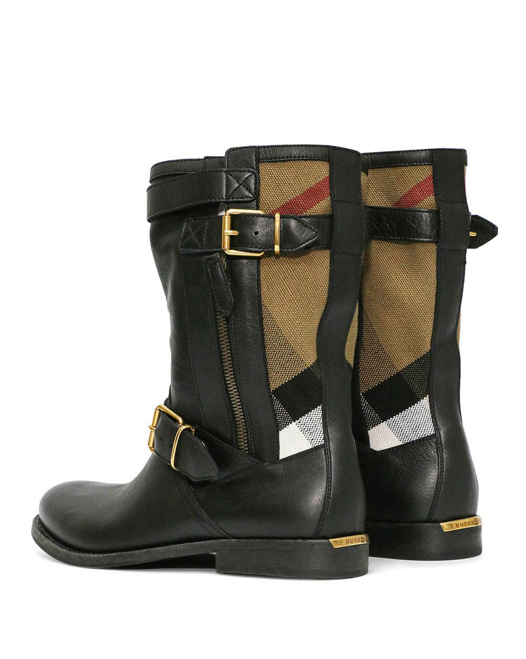 Brit Canvas Check Grantville Boots - ISSI Outlet